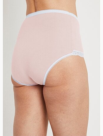 Culottes taille haute, détail dentelle