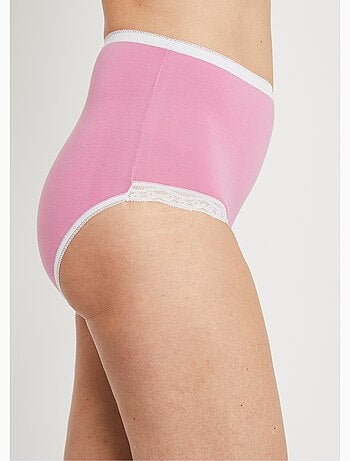 Culottes taille haute, détail dentelle