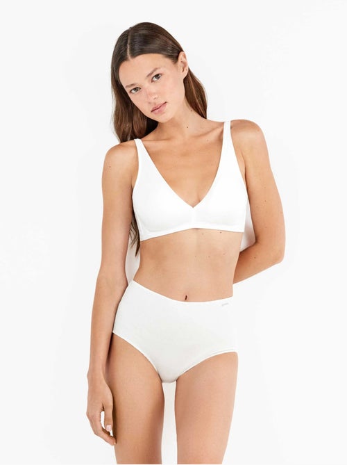culottes taille haute en coton bio - Kiabi
