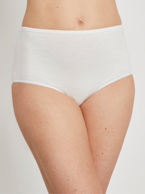 Culottes taille haute en coton - Kiabi