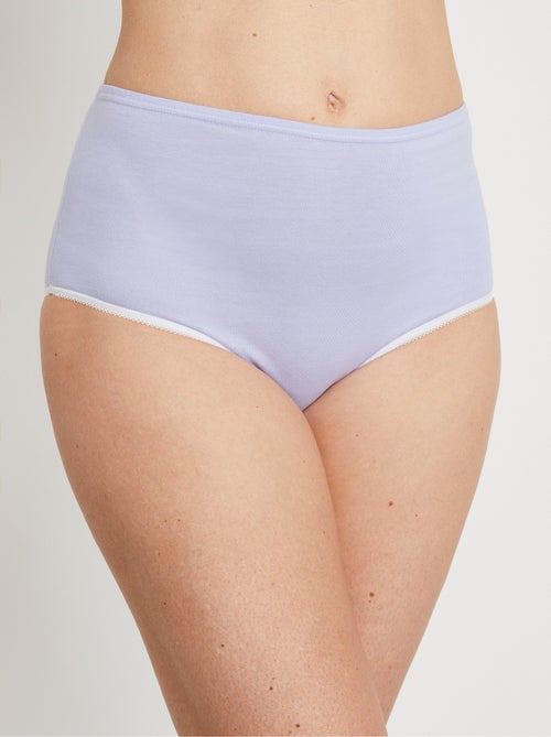 Culottes taille haute en coton - Kiabi