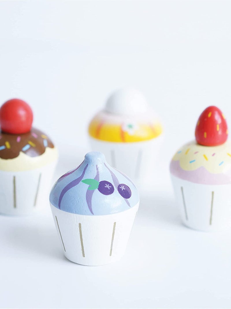 Cupcakes en bois Bleu - Kiabi