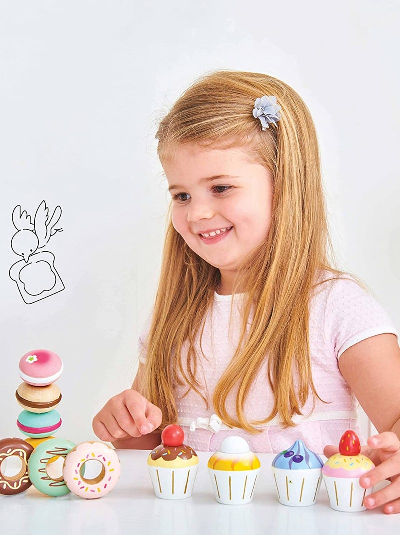 Cupcakes en bois Bleu - Kiabi