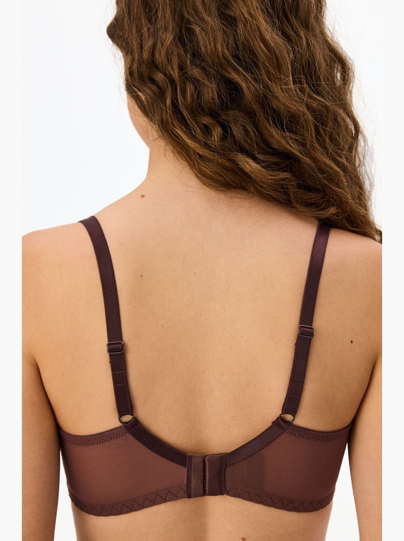 Curvy soutien-gorge en dentelle rembourré penti Rouge bordeaux - Kiabi