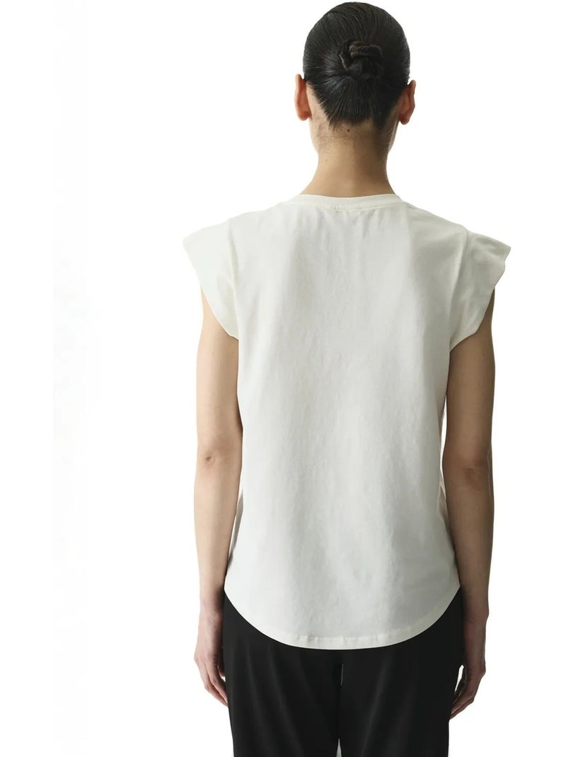 Curvy t-shirt penti Blanc cassé - Kiabi