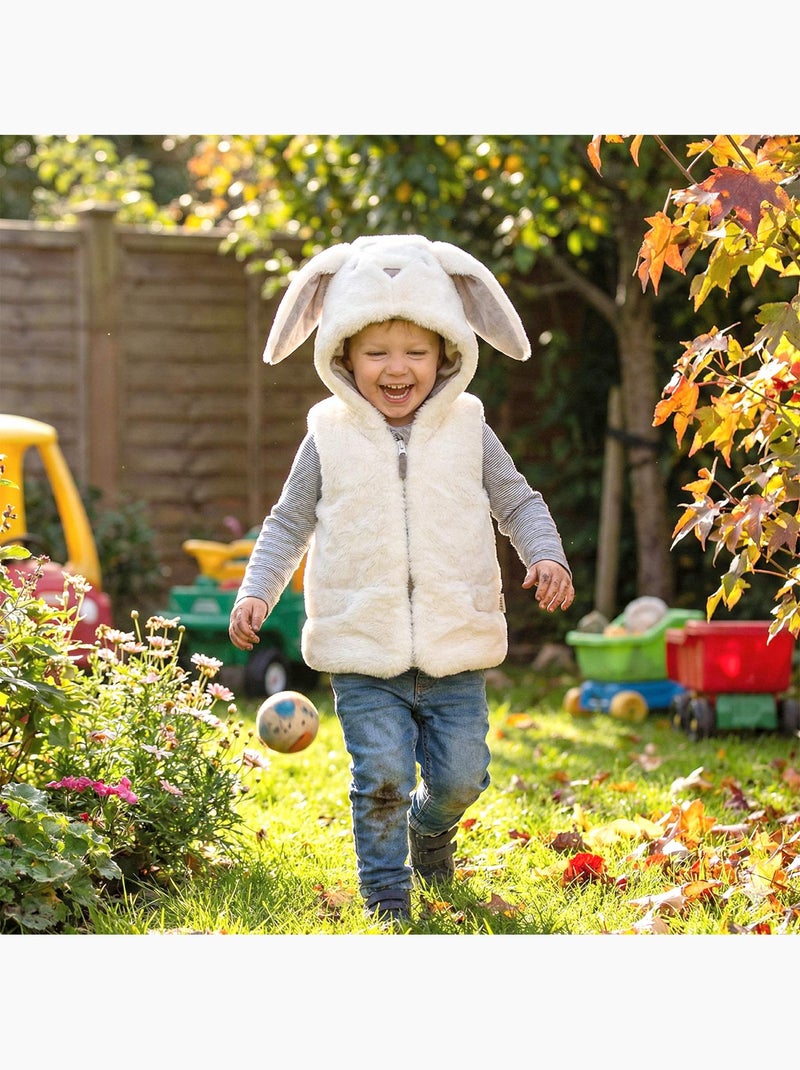 Cute | Gilet sans manches enfant pilou pilou à capuche Ecru - Kiabi
