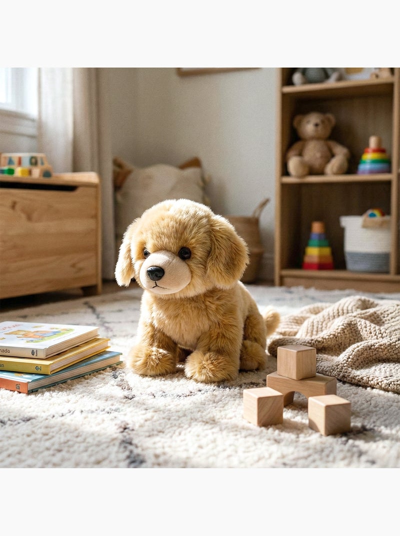Cute | Peluche chien doudou ultra doux Nougat Beige - Kiabi