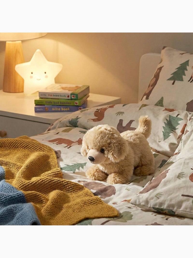 Cute | Peluche chien doudou ultra doux Nougat Beige - Kiabi