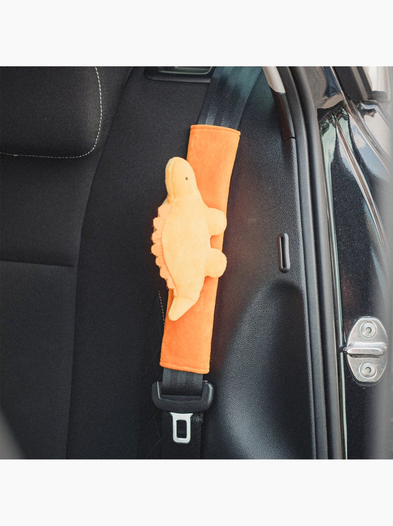 Cute | Protège ceinture enfant ultra doux avec peluche Orange - Kiabi