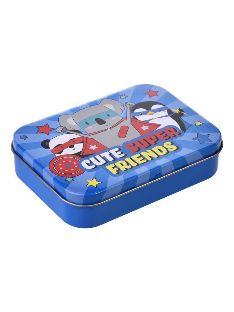 Cute Super Friends Boîte en Métal de Pansements (24 pansements) N/A - Kiabi