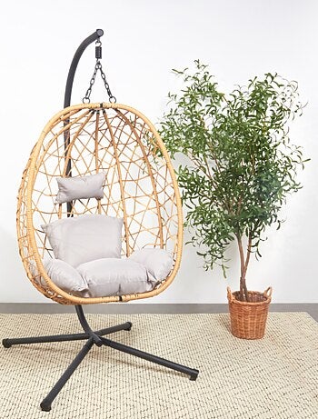 CUZCO - Fauteuil suspendu effet rotin