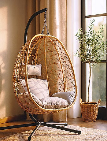 CUZCO - Fauteuil suspendu effet rotin