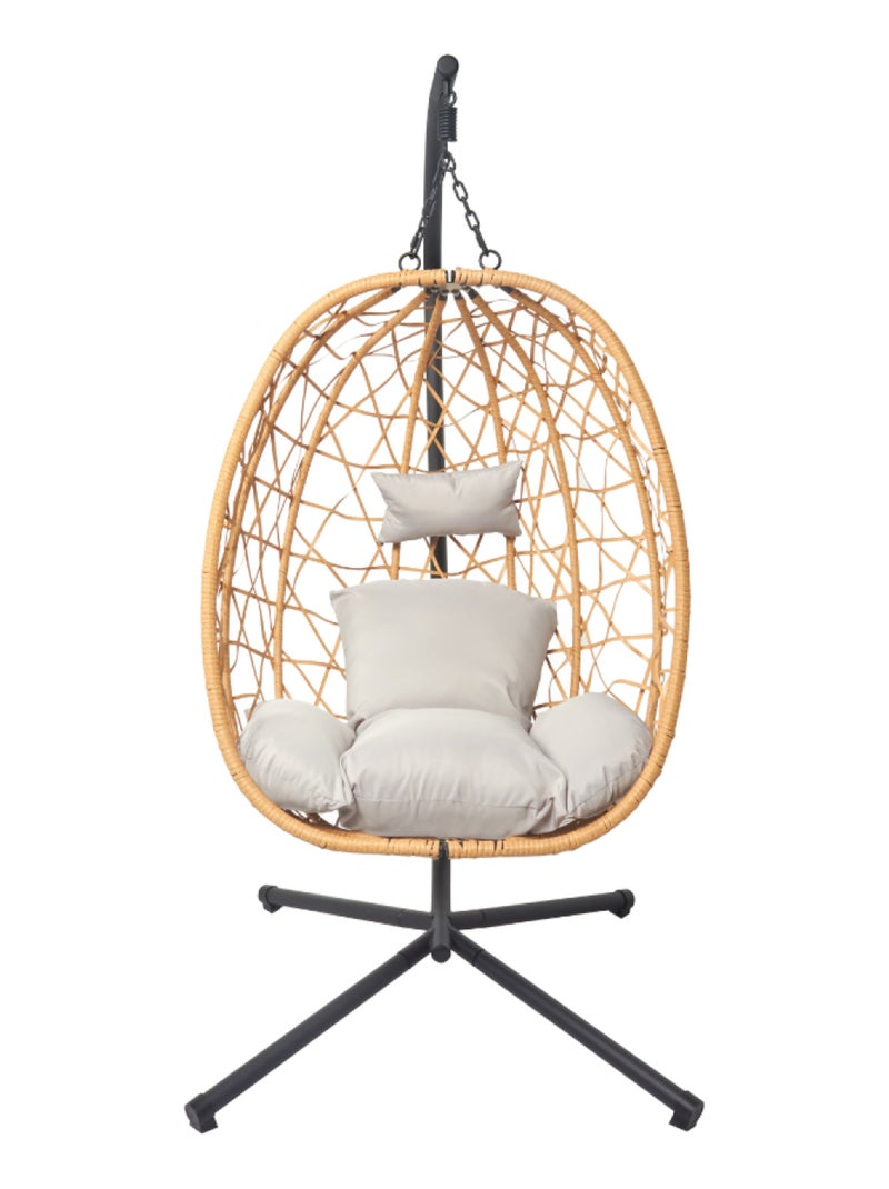 CUZCO - Fauteuil suspendu effet rotin Marron - Kiabi