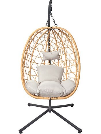 CUZCO Fauteuil suspendu effet rotin