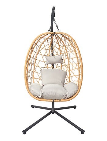 CUZCO Fauteuil suspendu effet rotin