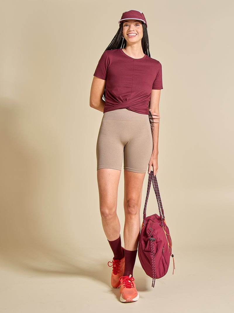 Cycliste de sport en rib - (ekstract) Beige - Kiabi