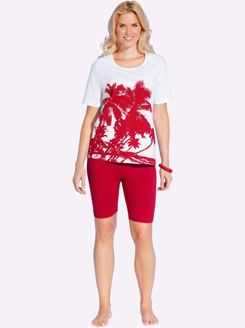 Cycliste élasthanne - Taille Standard - Moda Vilona Rouge - Kiabi