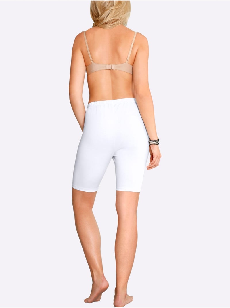 Cycliste élasthanne avec ceinture élastique et coupe confortable - Taille standard - Moda Vilona Blanc - Kiabi