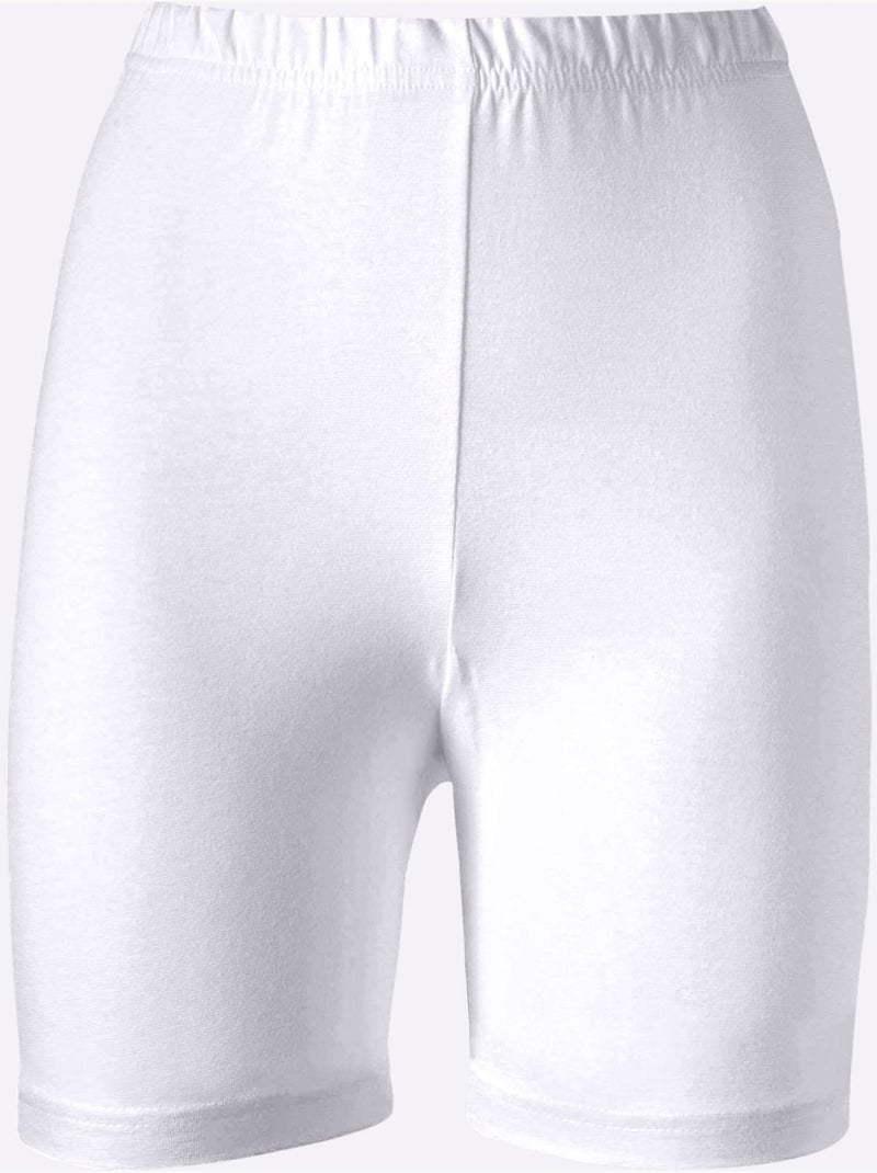Cycliste élasthanne avec ceinture élastique et coupe confortable - Taille standard - Moda Vilona Blanc - Kiabi