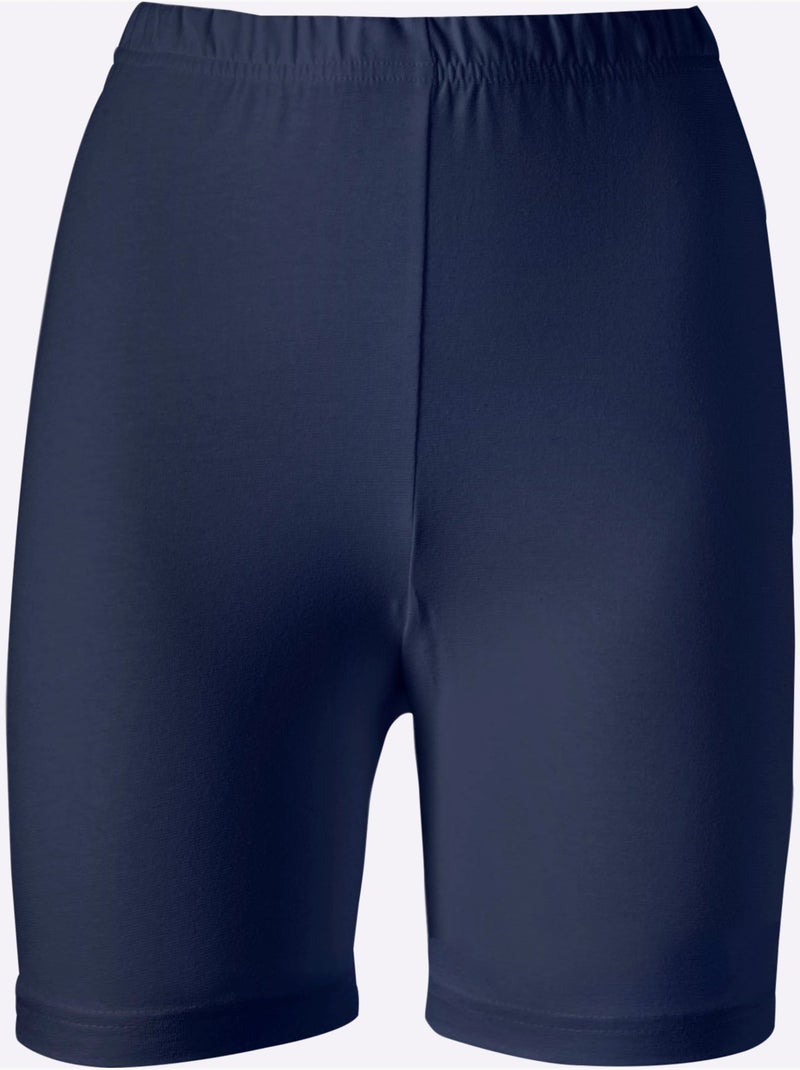 Cycliste élasthanne avec ceinture élastique et finition confortable - Taille standard - Moda Vilona Bleu marine - Kiabi