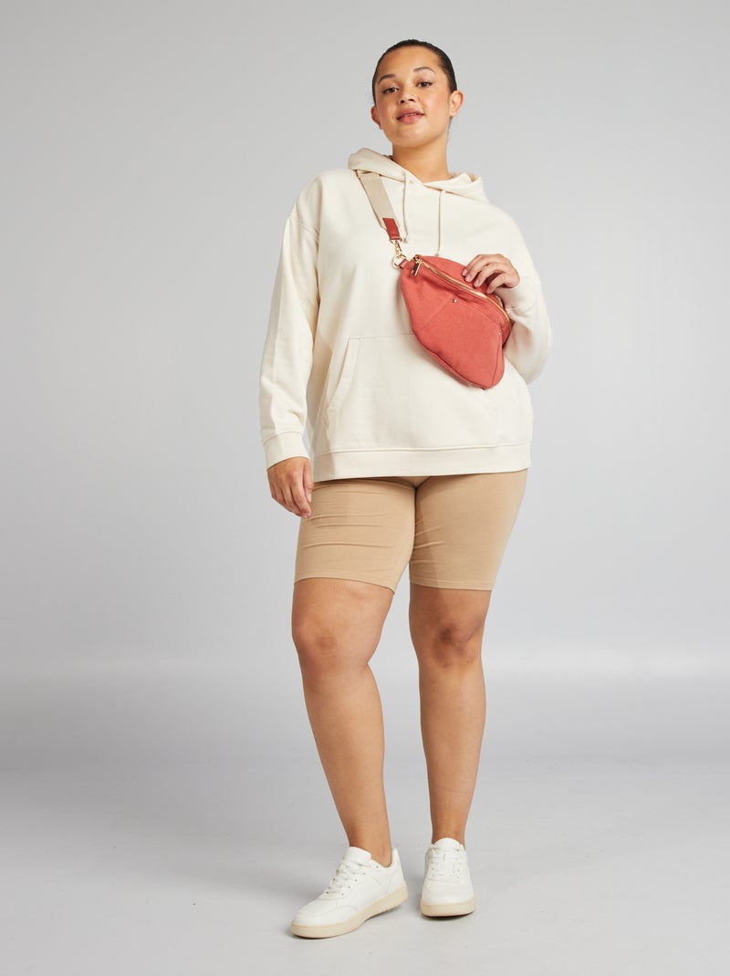 Cycliste en coton stretch Beige - Kiabi
