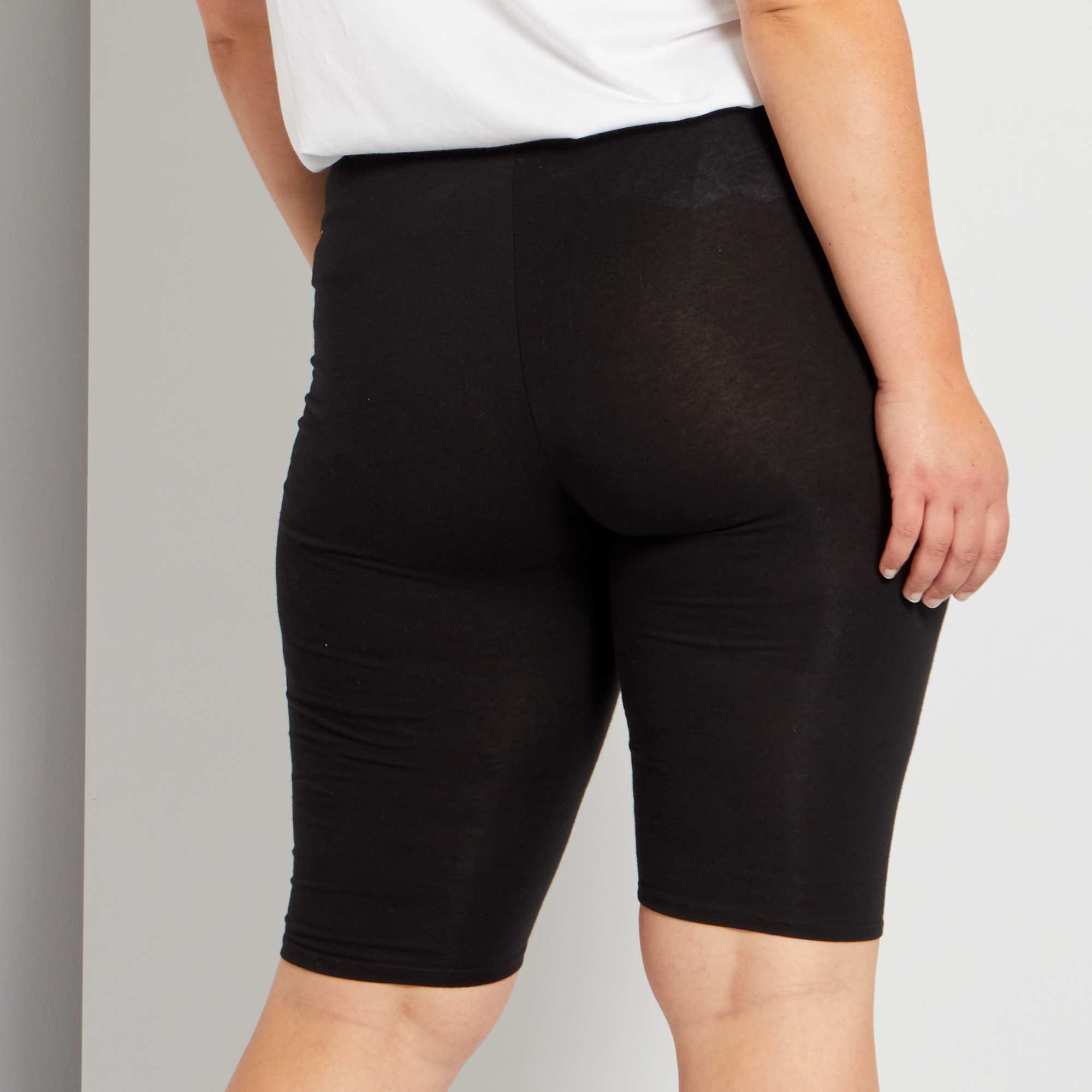 Cycliste en maille Grande taille femme - noir - Kiabi - 7,00€