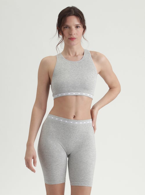 Cycliste en microfibre côtelée Icons Seamless - Kiabi