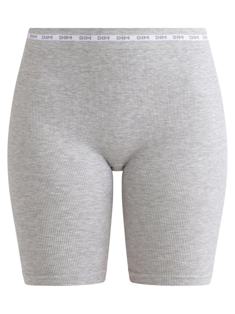 Cycliste en microfibre côtelée Icons Seamless Gris chiné - Kiabi