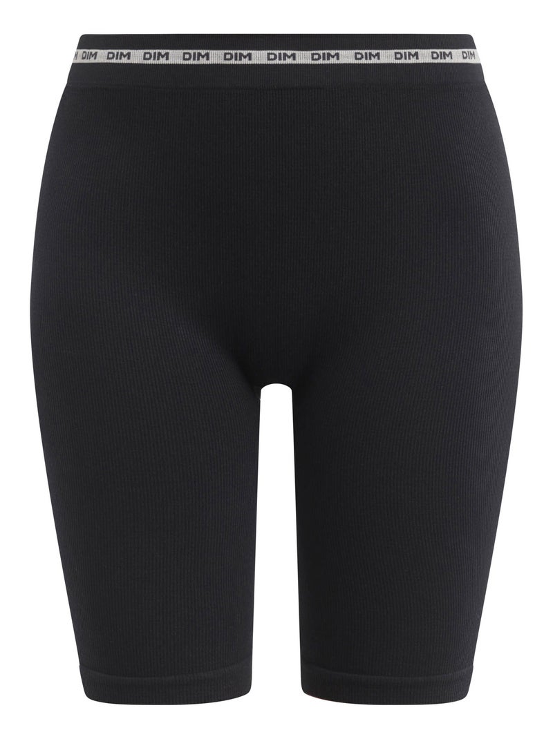 Cycliste en microfibre côtelée Icons Seamless Noir - Kiabi