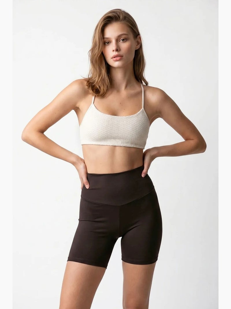 Cycliste moulant à taille haute mixray Marron foncé - Kiabi