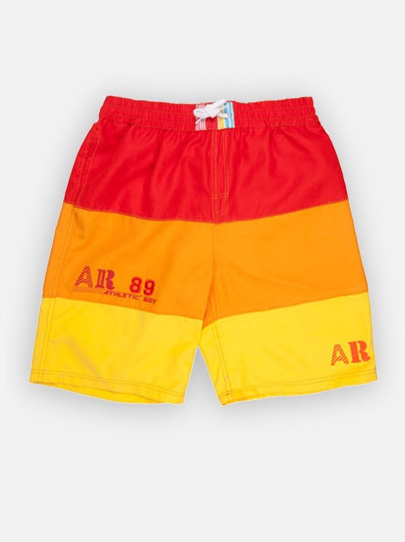 Daddy Boxer Tricolore Bayadère Garçon Orange - Kiabi