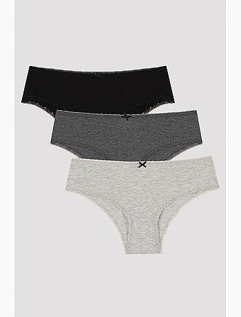 Daily lace cotton lot de 3 hipster penti