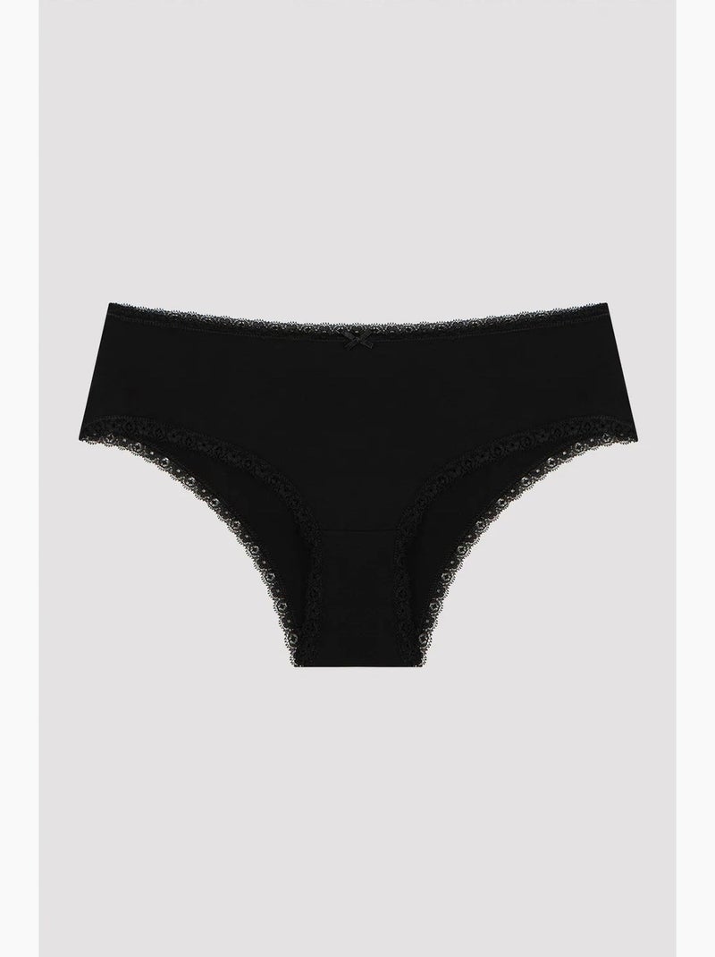 Daily lace cotton lot de 3 hipster penti Noir - Kiabi