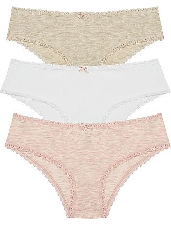 Daily lace lot de 3 slips en coton penti