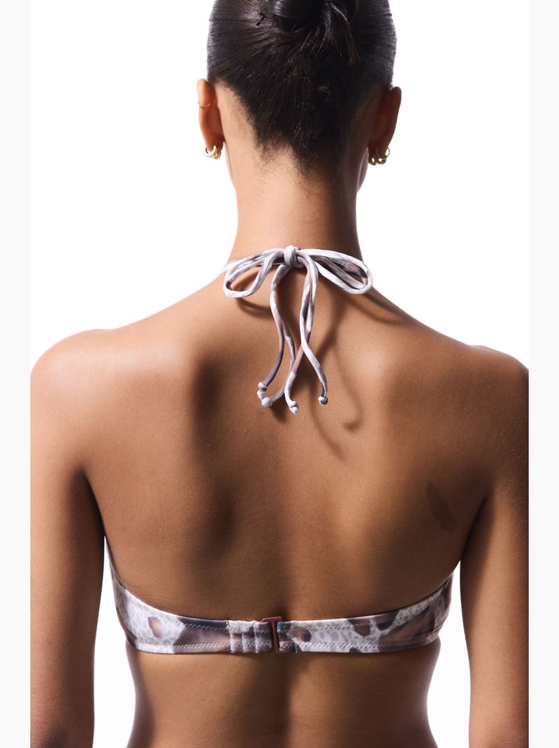 Dakota haut de bikini bandeau penti Blanc Marron - Kiabi