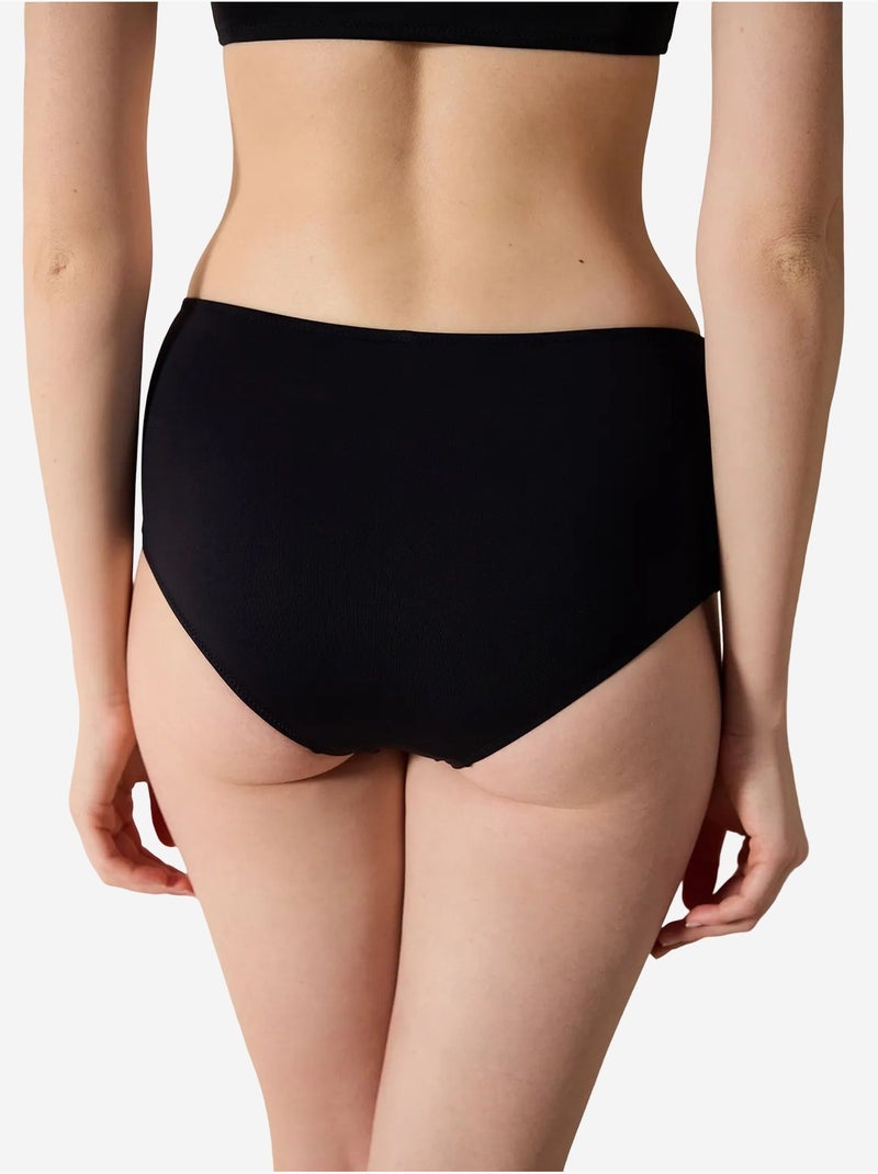 Danny bas de bikini taille haute penti Noir - Kiabi
