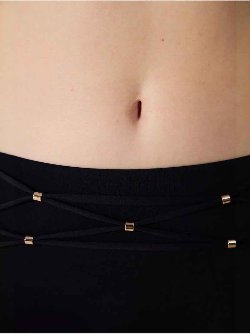 Danny bas de bikini taille haute penti Noir - Kiabi