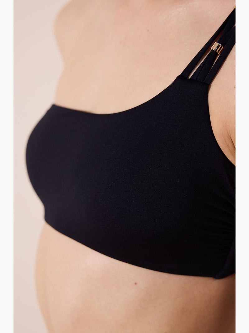 Danny haut de bikini asymétrique penti Noir - Kiabi