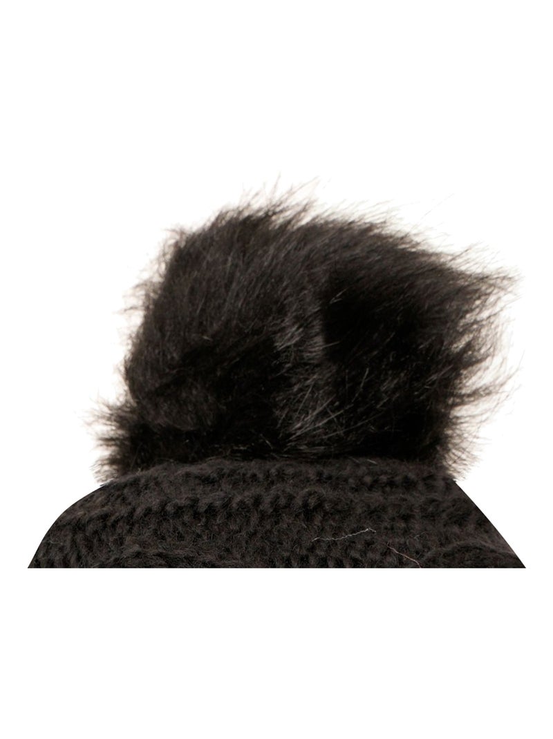 Dare 2B - Bonnet motif/style pompon REMIND Noir - Kiabi