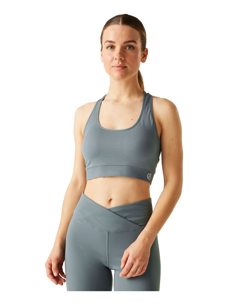 Dare 2B - Brassière de sport DONT SWEAT IT Bleu gris - Kiabi