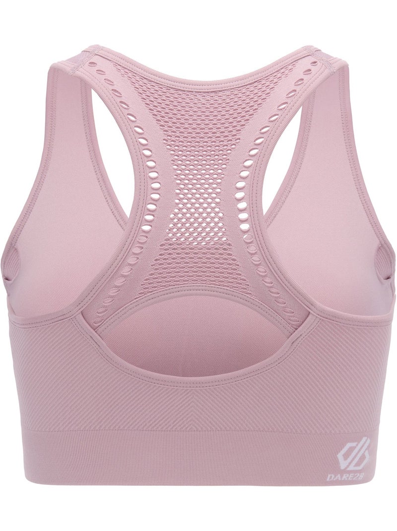 Dare 2B - Brassière de sport unie REACT Mauve - Kiabi