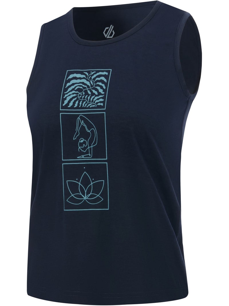 Dare 2B - Débardeur motif/style fleur de lotus HARMONIC Bleu marine - Kiabi