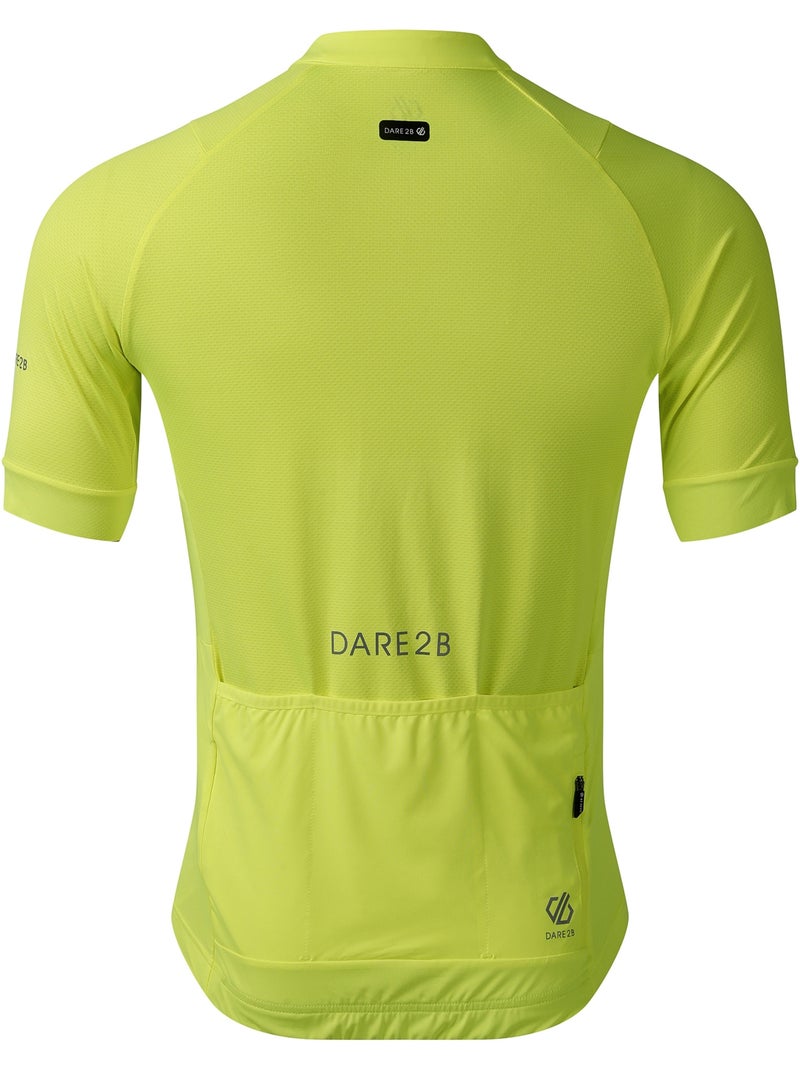 Dare 2B - Maillot de cyclisme manches courtes LIGHTNING Jaune fluo - Kiabi