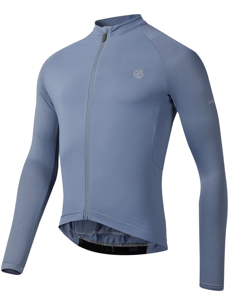 Dare 2B - Maillot de cyclisme manches longues LIGHTNING Bleu gris - Kiabi