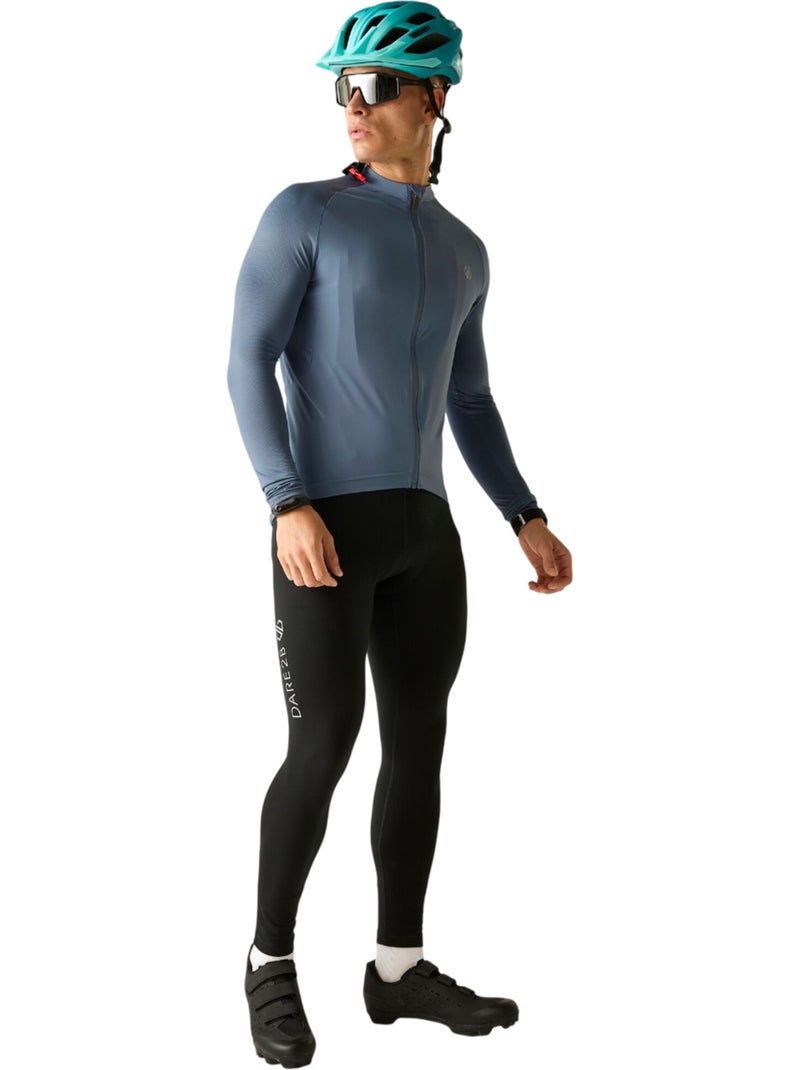 Dare 2B - Maillot de cyclisme manches longues LIGHTNING Bleu gris - Kiabi