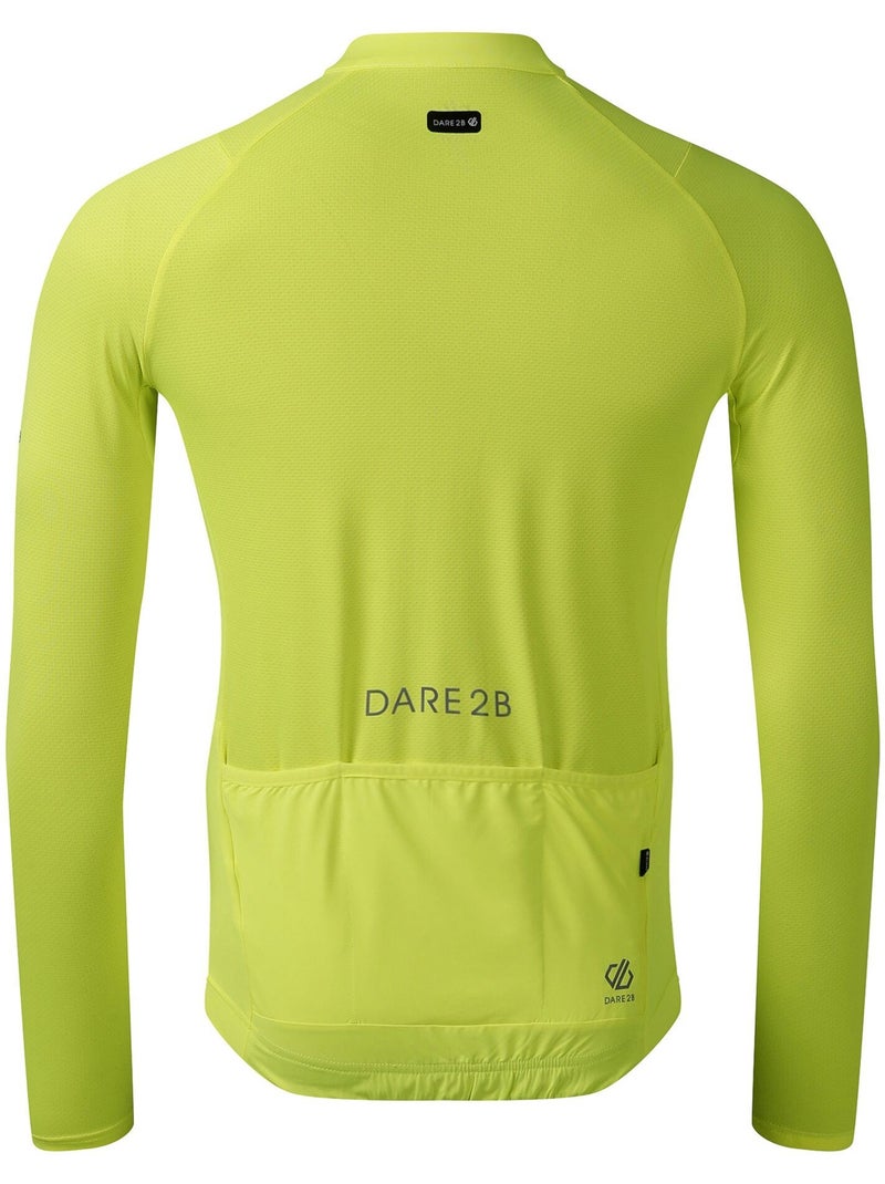 Dare 2B - Maillot de cyclisme manches longues LIGHTNING Jaune fluo - Kiabi