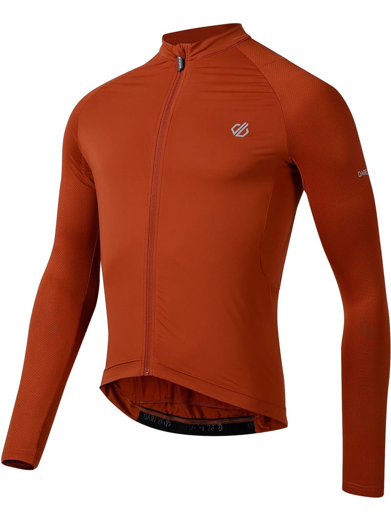Dare 2B - Maillot de cyclisme manches longues LIGHTNING Orange corail - Kiabi