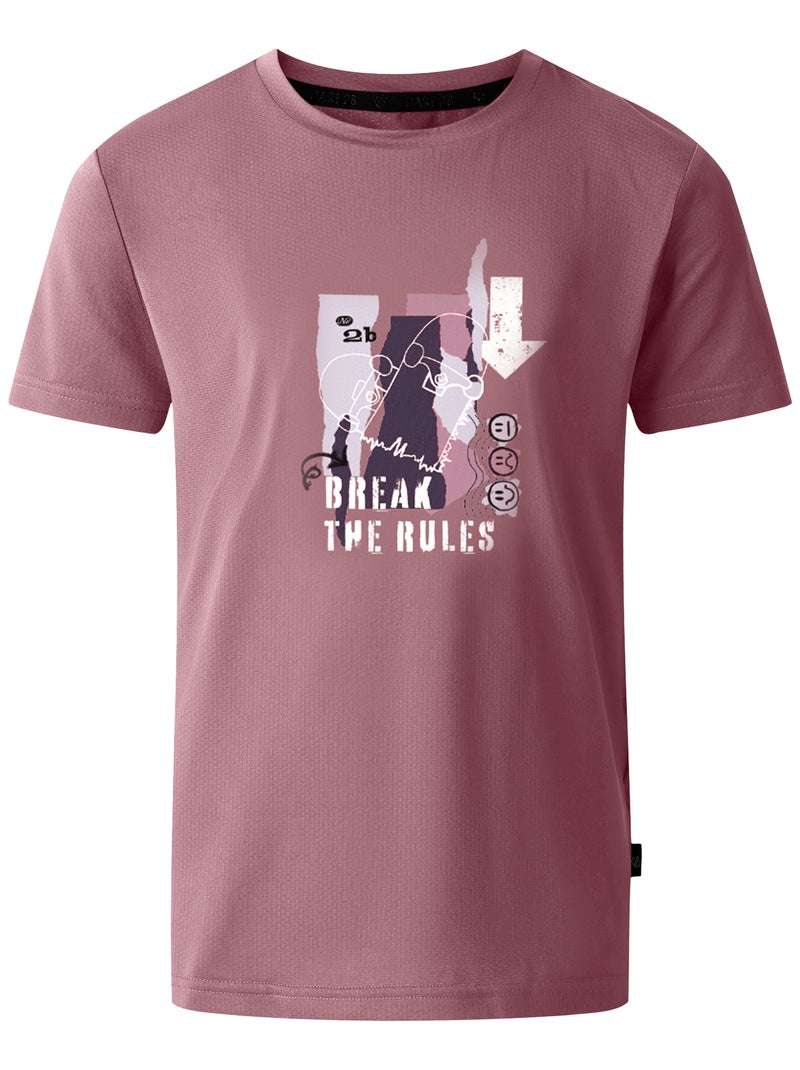 Dare 2B - T-shirt BREAK THE RULES AMUSE Mauve - Kiabi