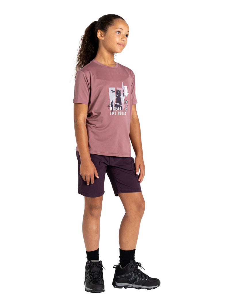 Dare 2B - T-shirt BREAK THE RULES AMUSE Mauve - Kiabi
