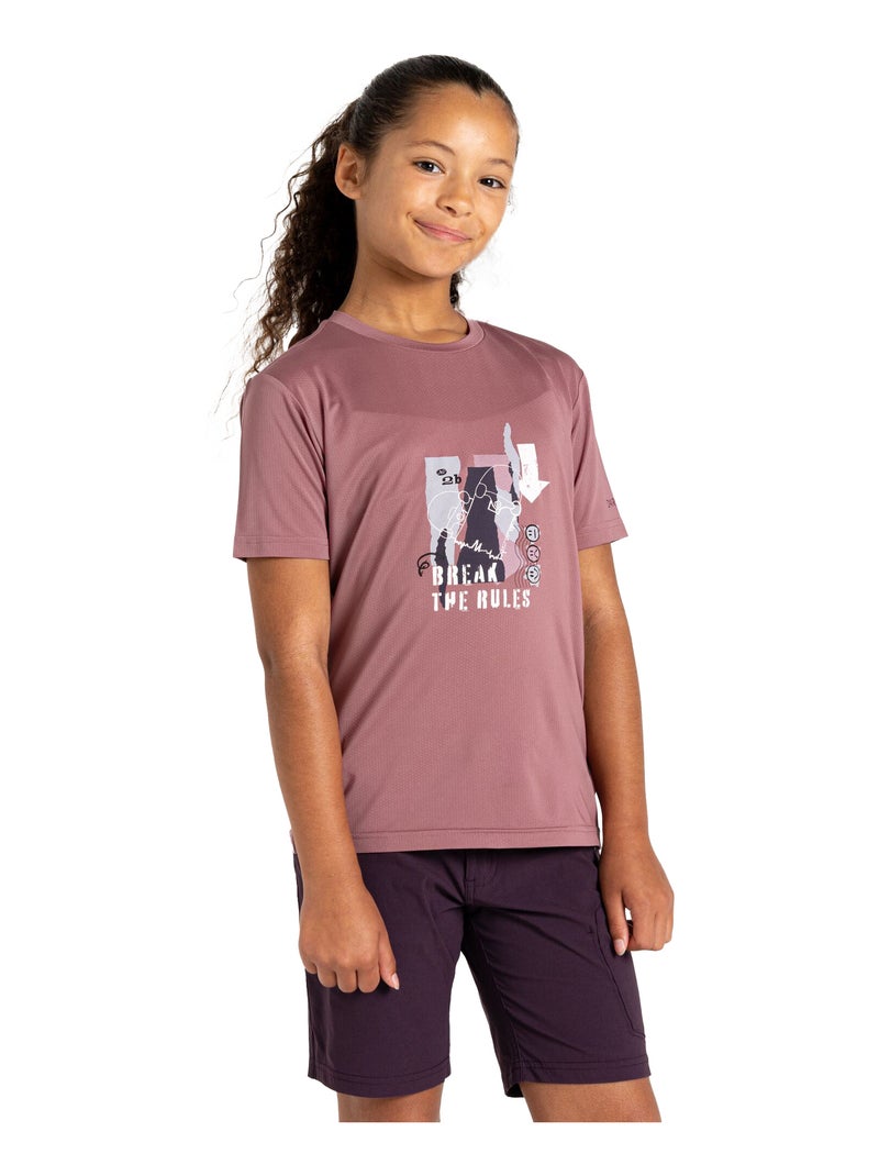 Dare 2B - T-shirt BREAK THE RULES AMUSE Mauve - Kiabi